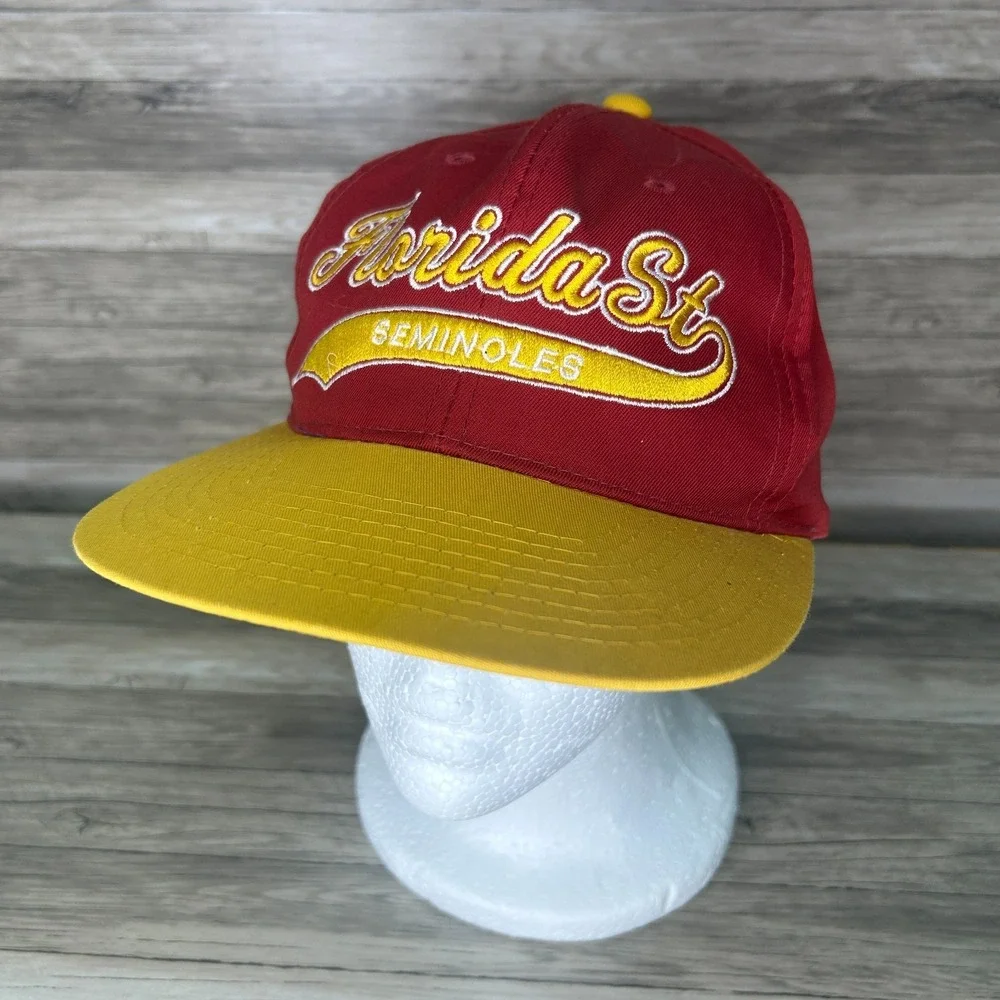 Starter Classic Florida State Seminoles FSU Script 90s Retro Snapback Hat Vtg‎